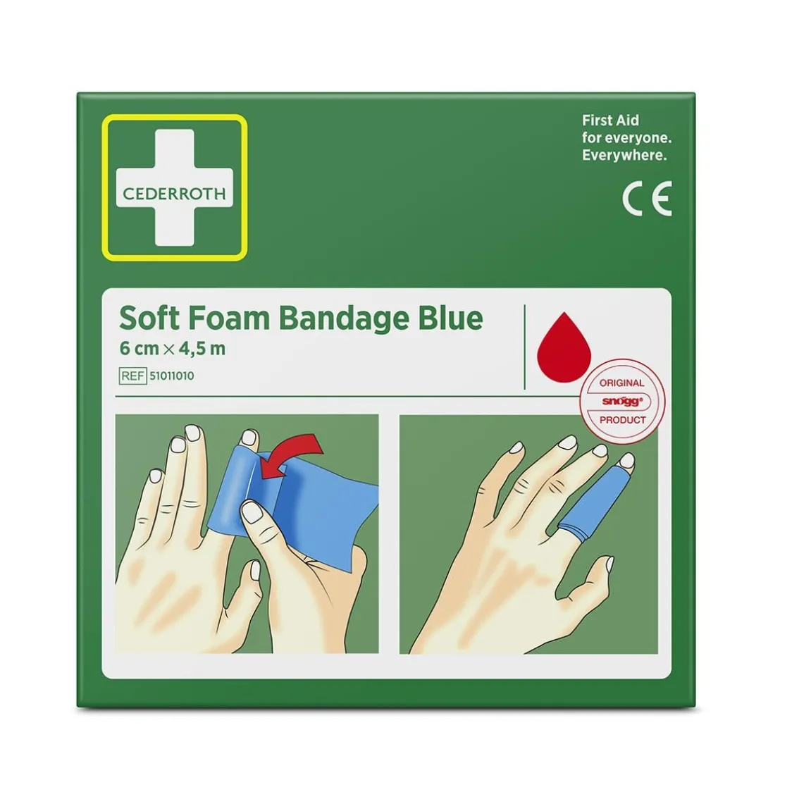 Soft Foam Bandage Cederroth Blå 6cm x 4,5m