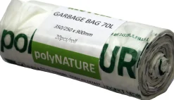 Sopsäck PolyNATURE Komposterbar 70L Vit 600x900mm