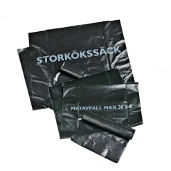 Sopsäck PolyREG LD Matavfall 60L 80my Sv 550x1000mm
