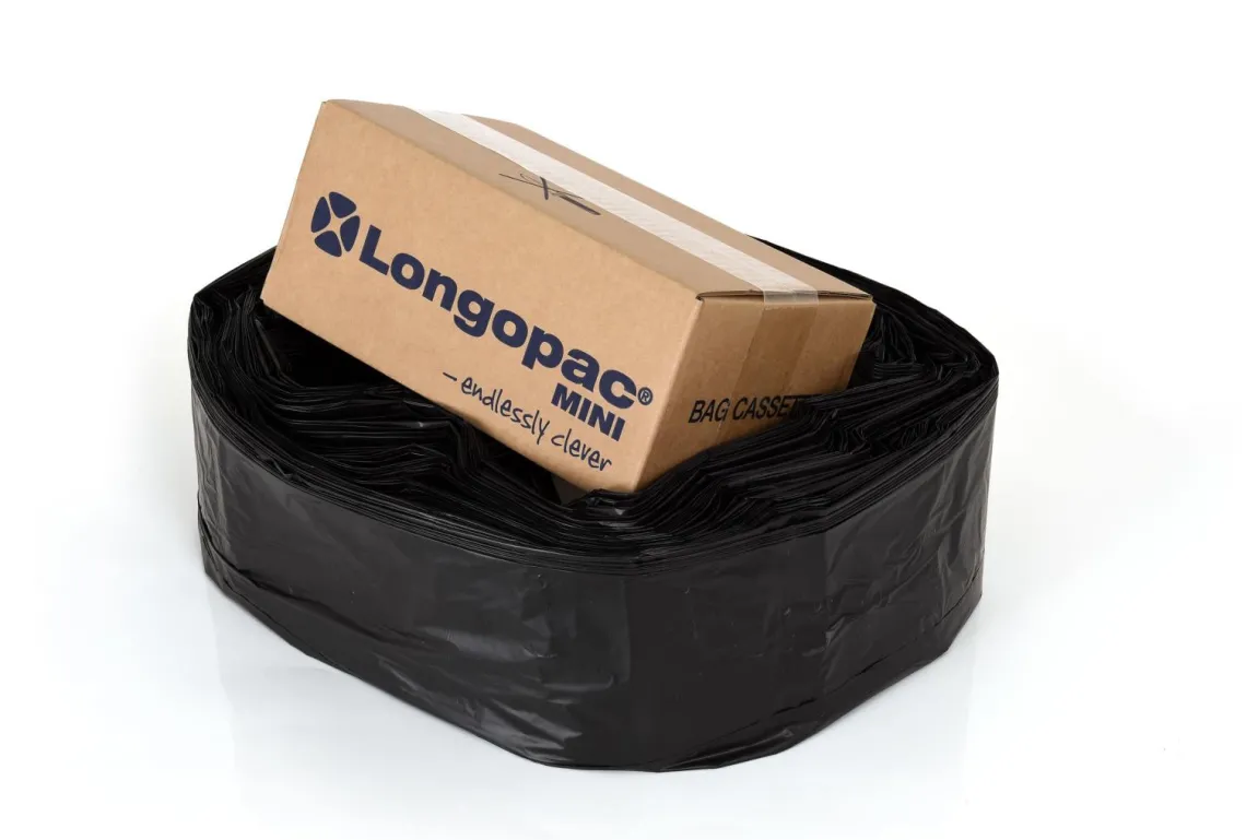 Sopsäcksslang Longopac Mini Standard Svart 60m