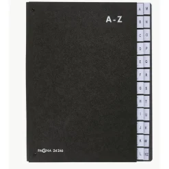 Sorteringsportfölj Pagna Kartong A-Z Svart 270x345mm