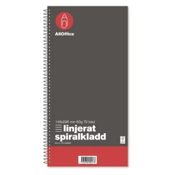 Spiralkladd AllOffice Linjerat 70 Blad 148x295mm 60g