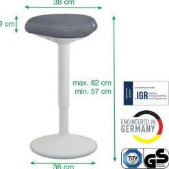 Standing Stool Leitz Ergo Active Ljusgrå