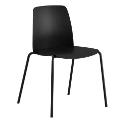 Stol Choice Plastrygg/Plastsits Svart