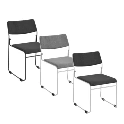 Stol Nice Stapelbar Svart/Silver