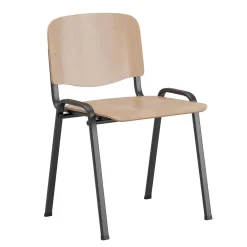 Stol Sofie Stapelbar Björk/Svart