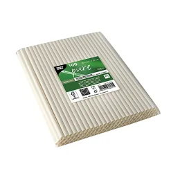 Sugrör Papper Böjbart Vit Ø6x200mm