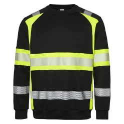 Sweatshirt Top Swede 602 Varselgul/Svart XS