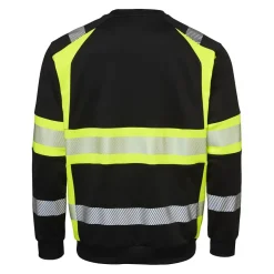 Sweatshirt Top Swede 602 Varselgul/Svart XS