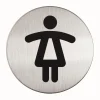 Symbolskylt Durable Picto WC dam rund
