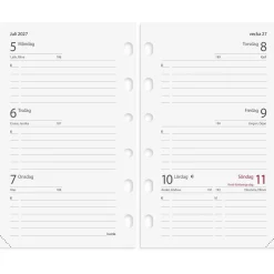 Systemkalender Burde 4278 Compact Skinn 2027 Svart