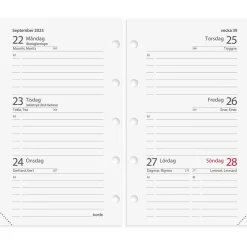 Systemkalender Burde 4111 Mini Konstläder 2025 Svart