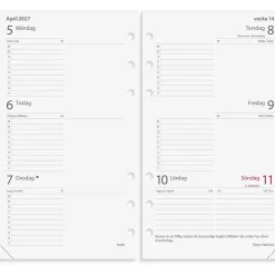Systemkalender Burde 4611 Regent Konstläder 2027 Svart