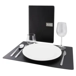 Tablett Securit Raw Läder Svart 45x33,1cm