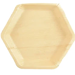 Tallrik Palmblad Eco sexkant 23,5x23,5x3cm