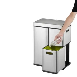 Återvinningskärl EKO Recycle Mirage Plus Sensor Rostfritt 30+15+15L