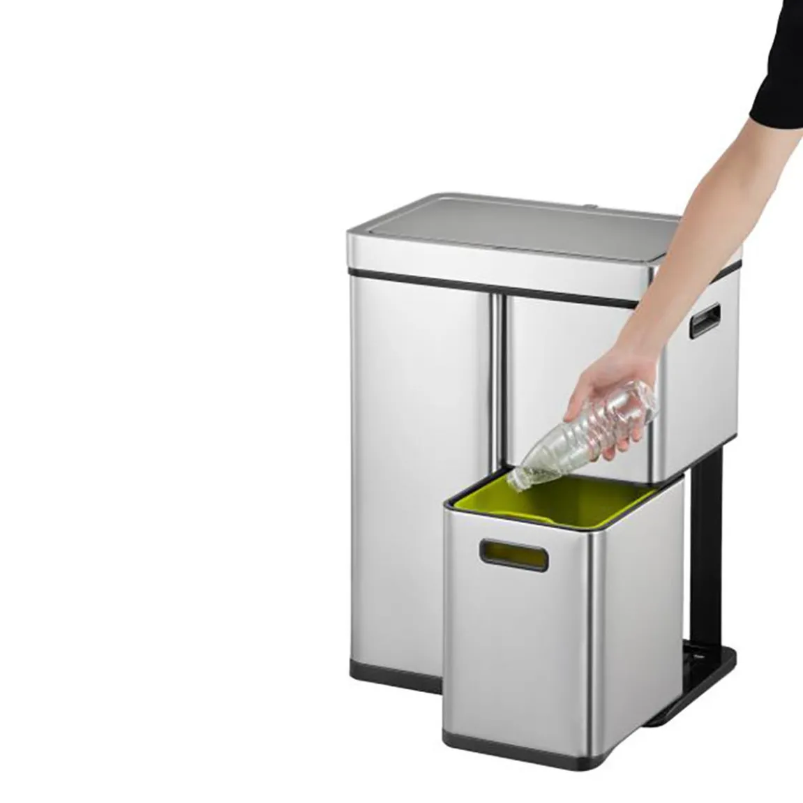 Återvinningskärl EKO Recycle Mirage Plus Sensor Rostfritt 30+15+15L