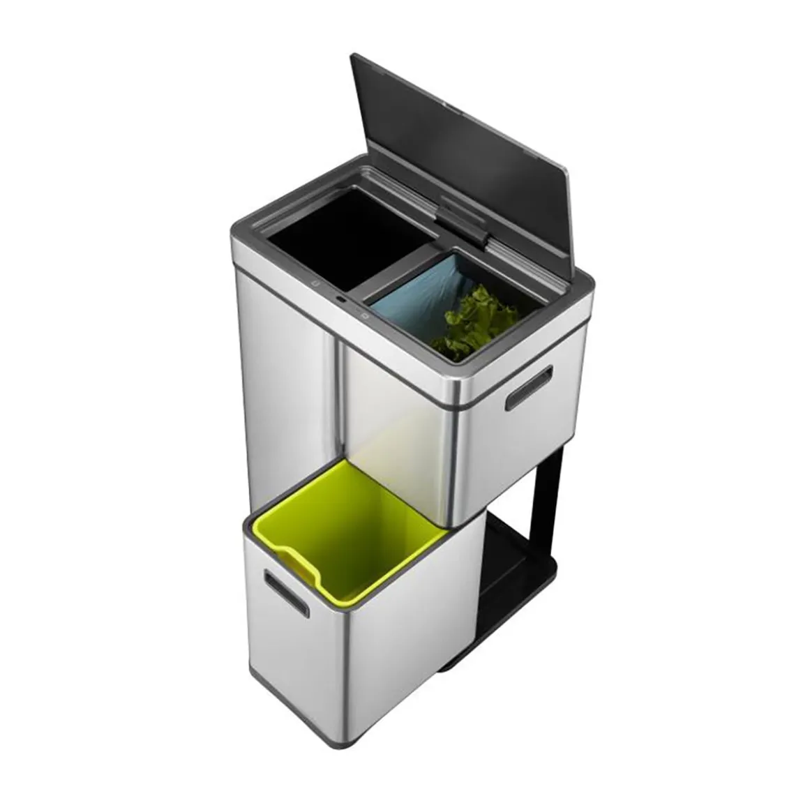 Återvinningskärl EKO Recycle Mirage Plus Sensor Rostfritt 30+15+15L