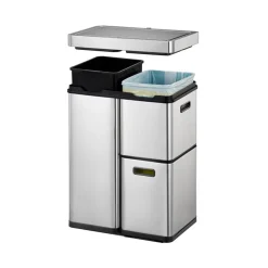 Återvinningskärl EKO Recycle Mirage Plus Sensor Rostfritt 30+15+15L