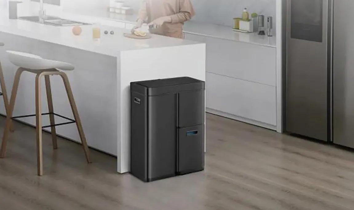 Återvinningskärl EKO Recycle Mirage Plus Sensor Svart 30+15+15L