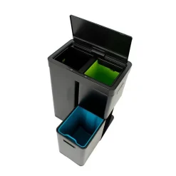 Återvinningskärl EKO Recycle Mirage Plus Sensor Svart 30+15+15L