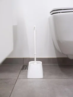 Toalettborste Vikan Med Hållare Vit 40cm
