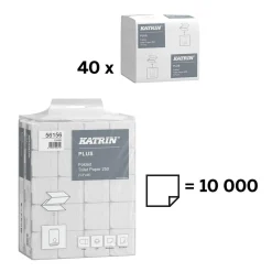 Toalettpapper Katrin Plus Bulk Ark Vit 10x22cm