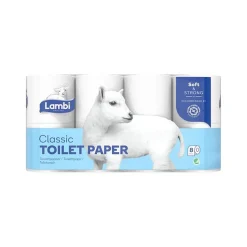 Toalettpapper Lambi Dekor 3-lg Vit 20,6m