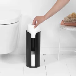 Toalettpappershållare Brabantia ReNew Matt Svart