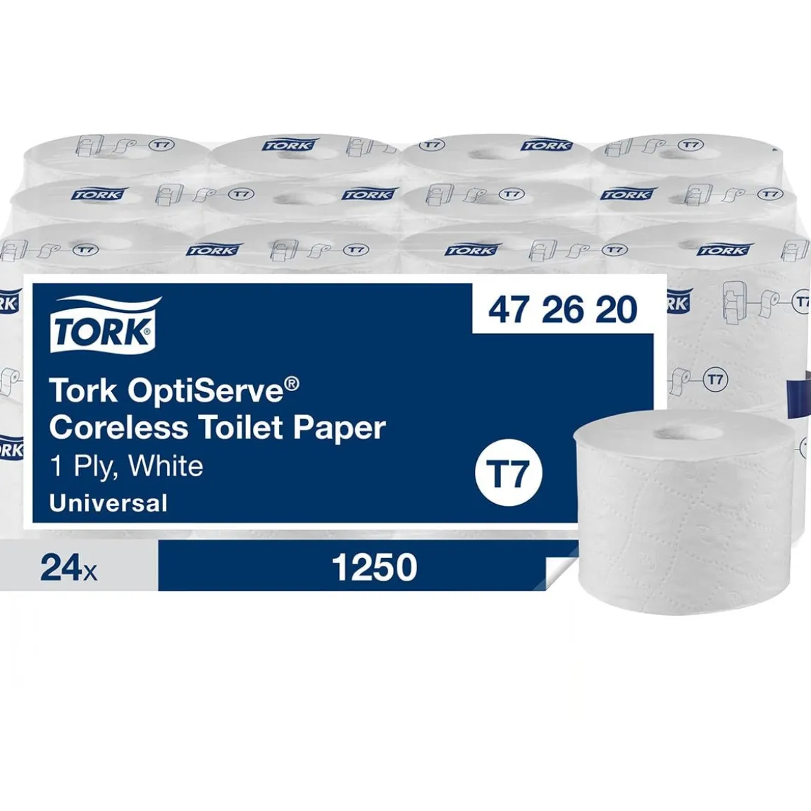 Toalettpapper Tork T7 Coreless Universal 1-lg Vit 143,8m