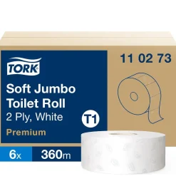 Toalettpapper Tork T1 Jumbo Premium 2-lg Vit 360m