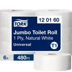 Toalettpapper Tork T1 Jumbo Universal 1-lg Natur 480m