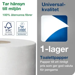 Toalettpapper Tork T2 Mini Universal 1-lg Natur 240m