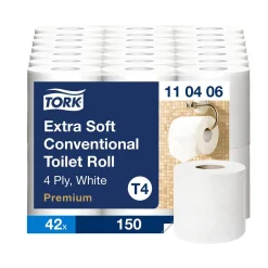 Toalettpapper Tork T4 Premium Extra Mjukt 4-lg Vit 18,8m