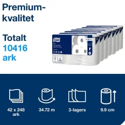 Toalettpapper Tork T4 Premium 3-lg Vit 35m