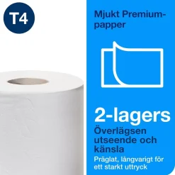 Toalettpapper Tork T4 Premium 2-lg Vit 50,4m