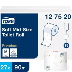 Toalettpapper Tork T6 Premium soft 2-lg Vit 90m