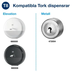 Toalettpapper Tork T8 SmartOne Advanced 2-lg Vit 207m