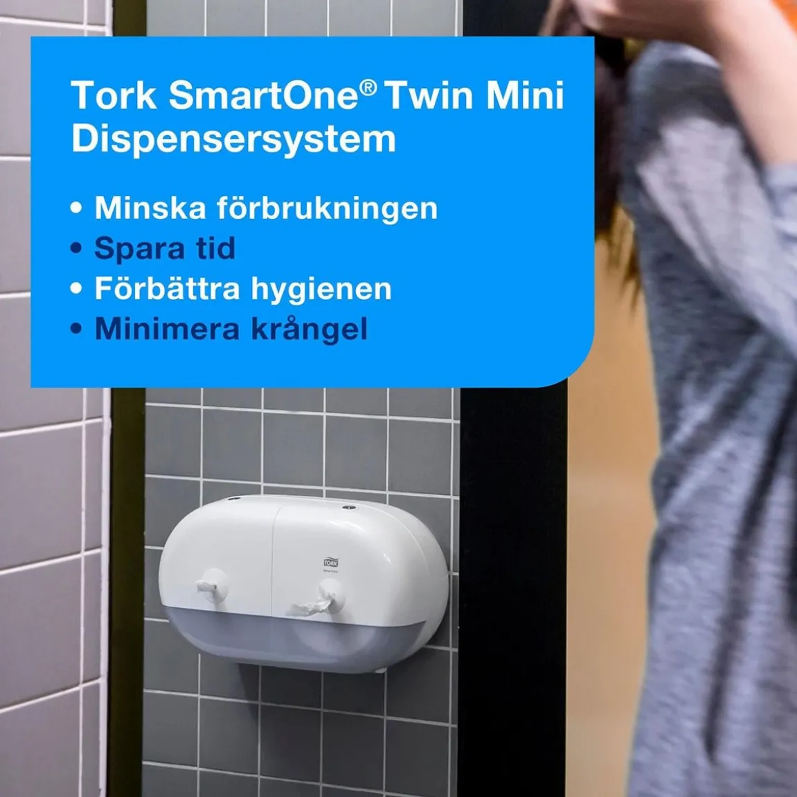 Toalettpapper Tork T9 SmartOne Adv 2-lg Vit 111,6m