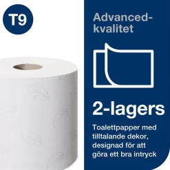 Toalettpapper Tork T9 SmartOne Adv 2-lg Vit 111,6m