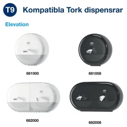 Toalettpapper Tork T9 SmartOne Adv 2-lg Vit 111,6m