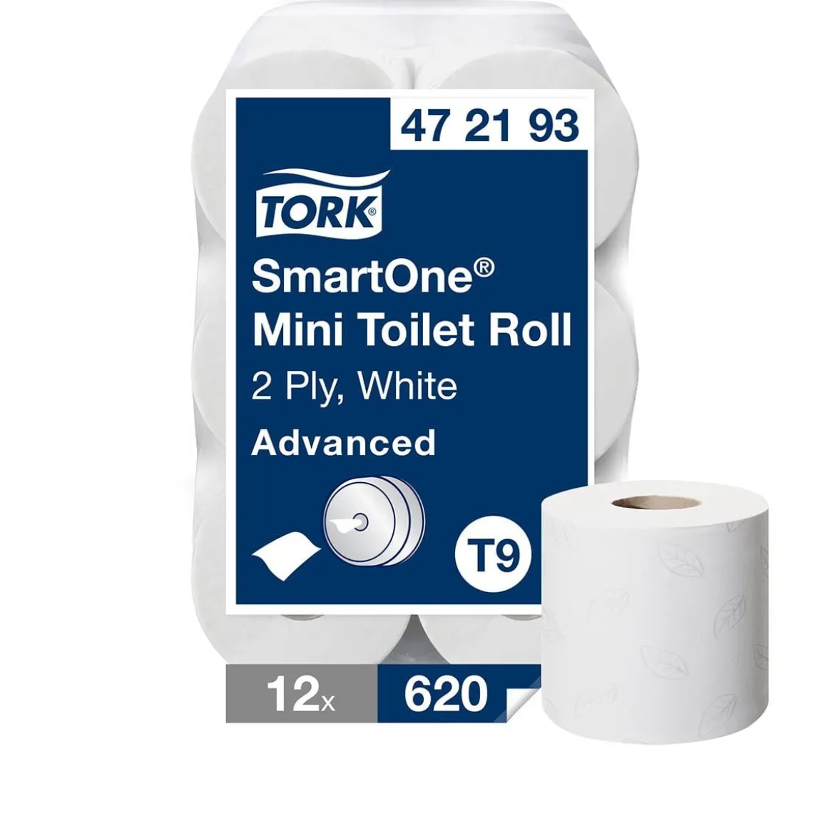Toalettpapper Tork T9 SmartOne Adv 2-lg Vit 111,6m
