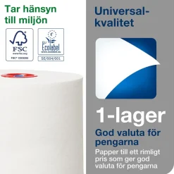 Toalettpapper Tork T6 Universal 1-lg Vit 135m