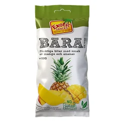 Torkad Frukt Exotic Snacks Bara Mango Ananas 55g