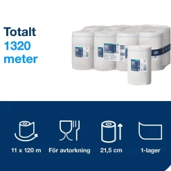 Torkrulle Tork M1 Advanced 1-lag Vit 215mmx120m