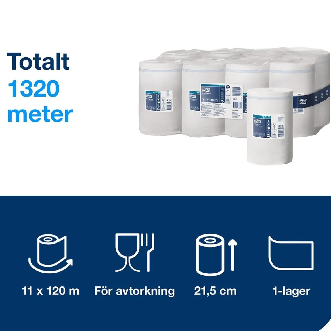 Torkrulle Tork M1 Advanced 1-lag Vit 215mmx120m