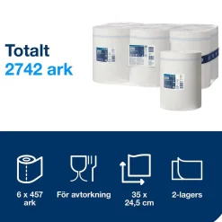 Torkrulle Tork M2 Advanced Plus 2-lag Vit 245mmx160m