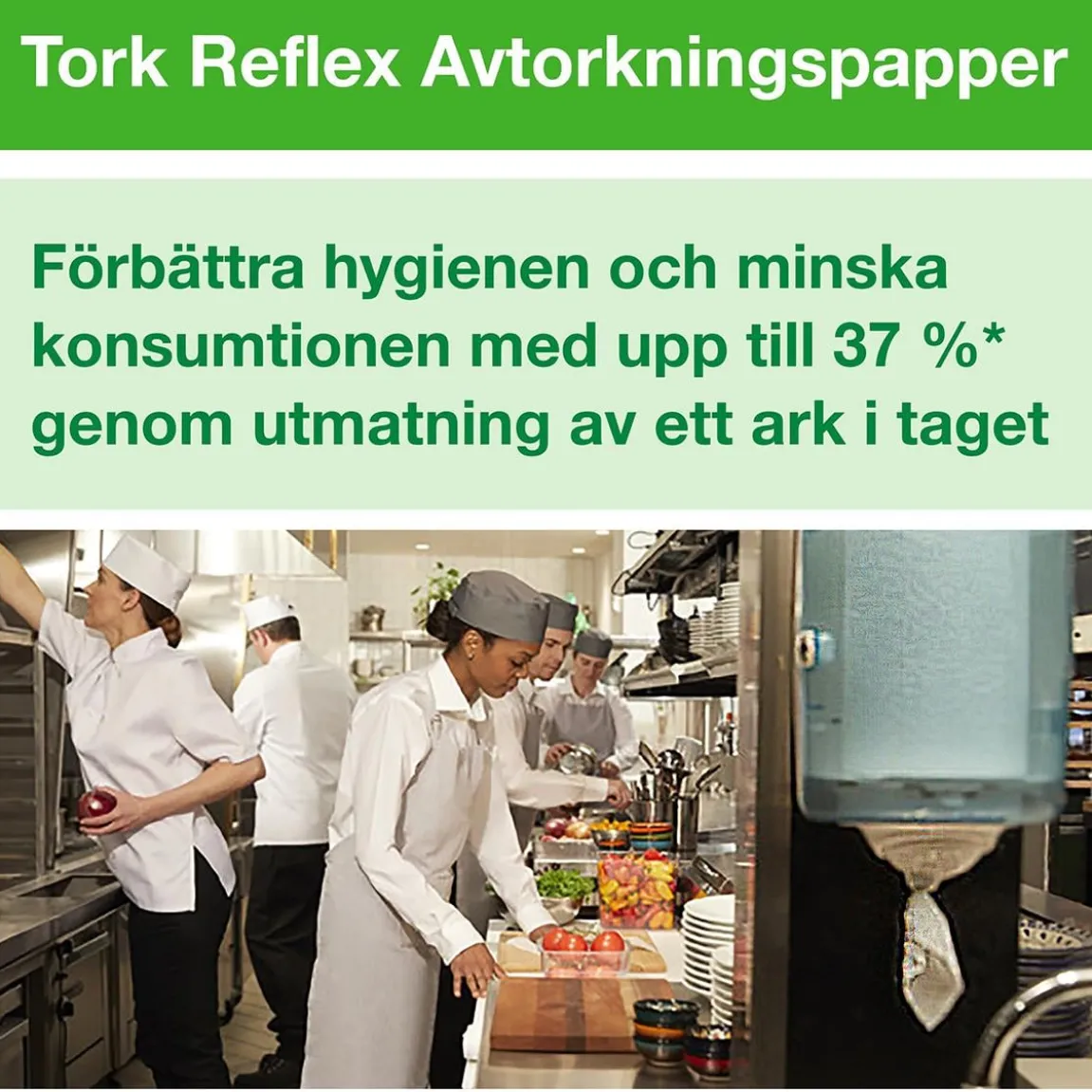 Torkrulle Tork M4 Reflex Advanced 1-lag Vit 198mmx300m