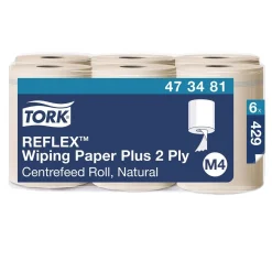 Torkrulle Tork M4 Reflex Plus 2-lag Natur 198mmx150m