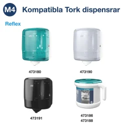 Torkrulle Tork M4 Reflex Plus 2-lag Natur 198mmx150m
